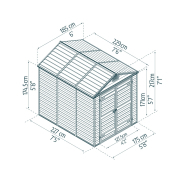 Palram Skylight 6x8 antracit zahradní domek náhled