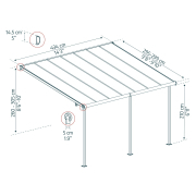 Palram Capri 4200 antracit 3 x 4,25 hliníková (montovaná) pergola Náhled