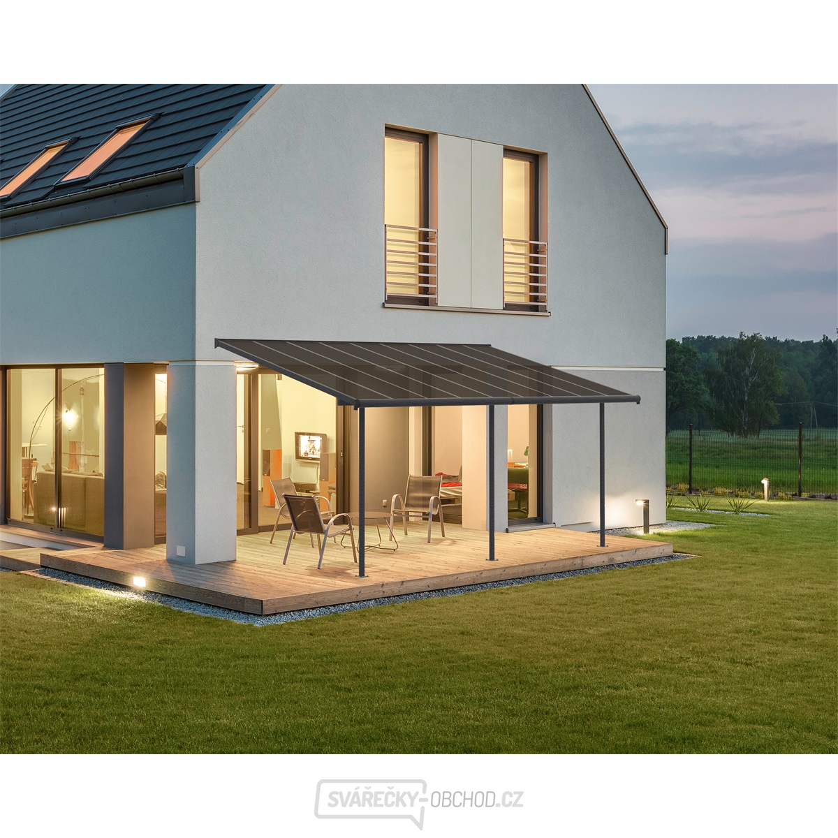 Palram Capri 5400 antracit 3 x 5,46 hliníková (montovaná) pergola