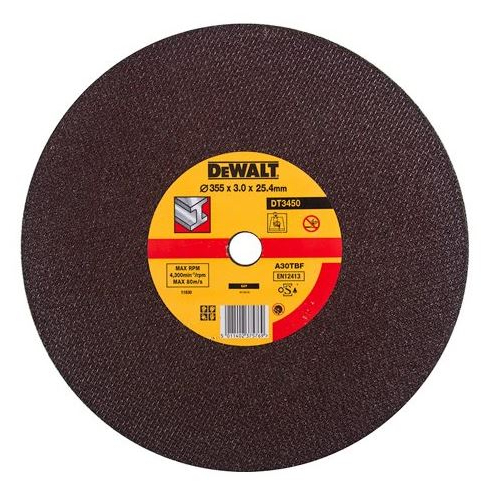 Levně DeWALT řezný kotouč na kov pro rozbrušovací pily 355x3x25,4mm DT3450 - 1ks DT3450