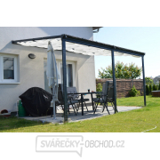 hliníková pergola LANITPLAST WALL 33 antracit + čirý PC Náhled