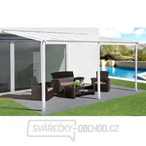 hliníková pergola LANITPLAST WALL 43 bílá + bronz PC