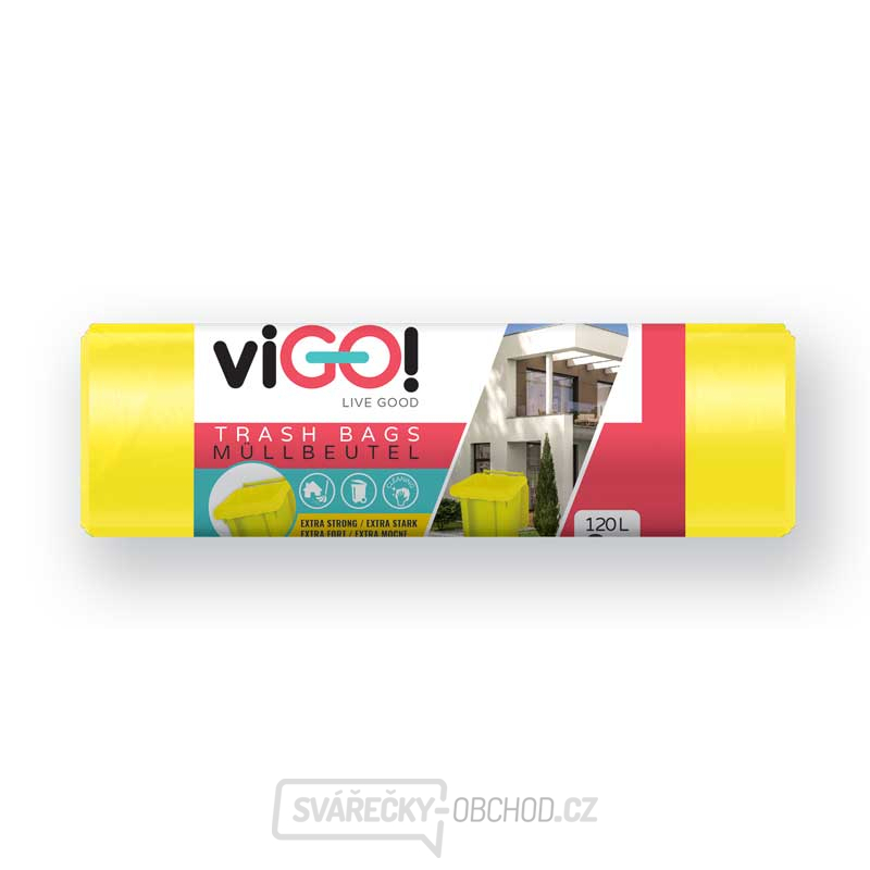 ViGO! Pytle do odpadkových košů LD 120l/8 ks PLAST - žluté