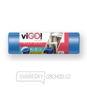 ViGO! Pytle do odpadkových košů LD 120l/8 ks PAPÍR - modré gallery main image
