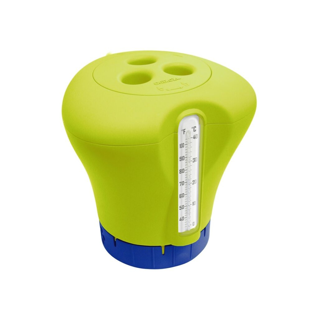 Marimex Plovák na chlor s teploměrem - žlutozelená 10964008