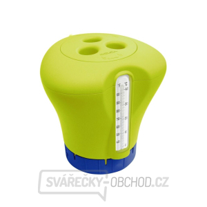Plovák na chlor s teploměrem - žlutozelená Plovák na chlor s teploměrem - žlutozelená gallery main image