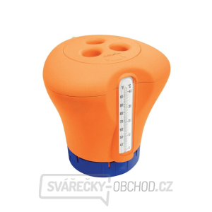 Plovák na chlor s teploměrem - oranžová Plovák na chlor s teploměrem - oranžová gallery main image