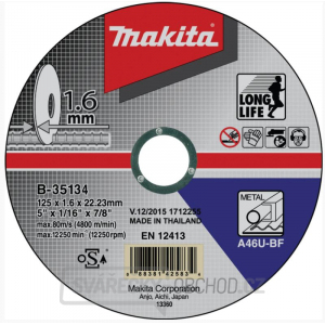 Makita B-35134 - řezný kotouč 125x1,6mm ocel gallery main image