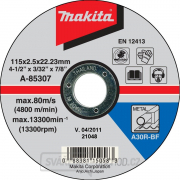 Makita Řezný kotouč na ocel 230x2,5x22mm A-85335 gallery main image