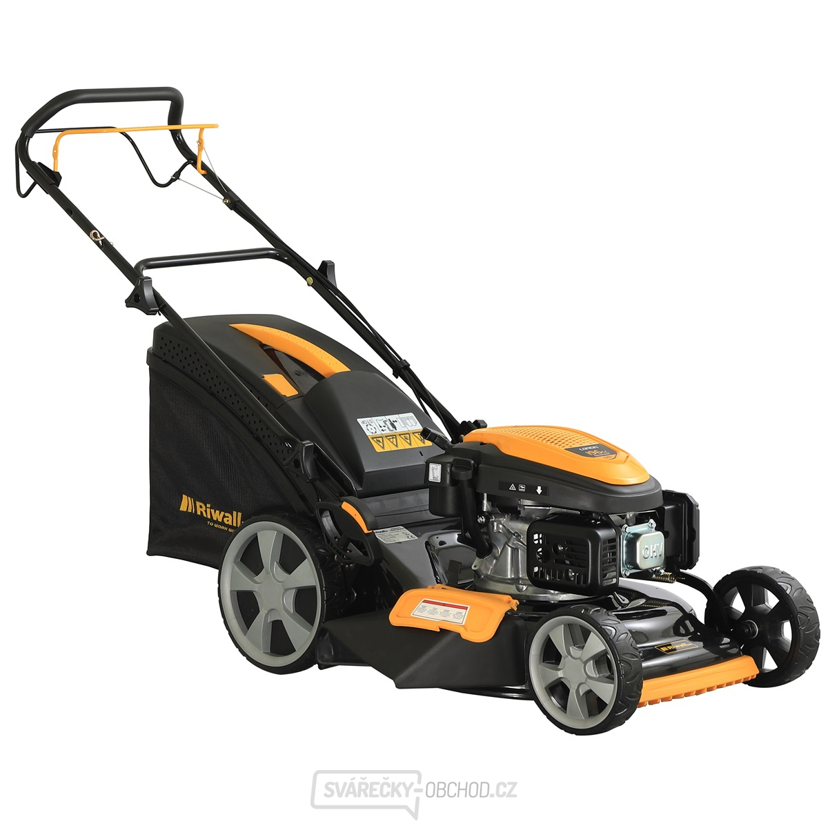 Benzínová sekačka na trávu Riwall PRO RPM 5155 PRO 4v1 s pojezdem