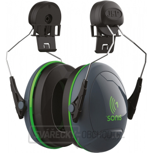 JSP SONIS 1 sluchátka na přilbu - černo/zelené