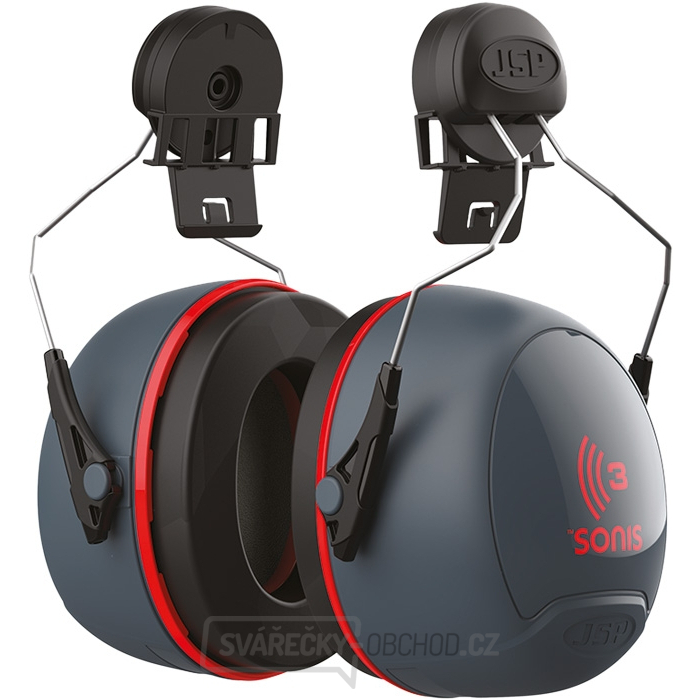 JSP SONIS 3 sluchátka na přilbu - černo/červené