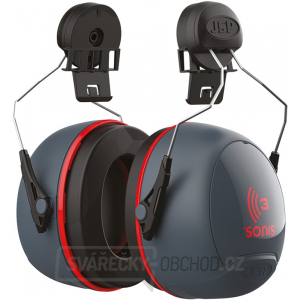 JSP SONIS 3 sluchátka na přilbu - černo/červené JSP SONIS 3 sluchátka na přilbu - černo/červené gallery main image