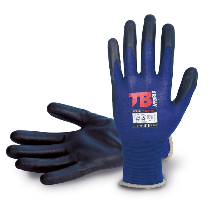 ČERVA EXPORT IMPORT a.s. Univerzální máčené pracovní rukavice TB 718STAC - vel.9