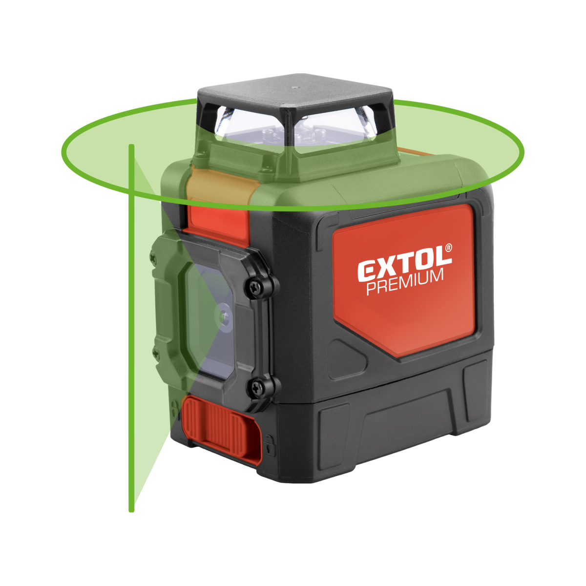Levně EXTOL PREMIUM Laser zelený liniový, křížový samonivelační 8823307