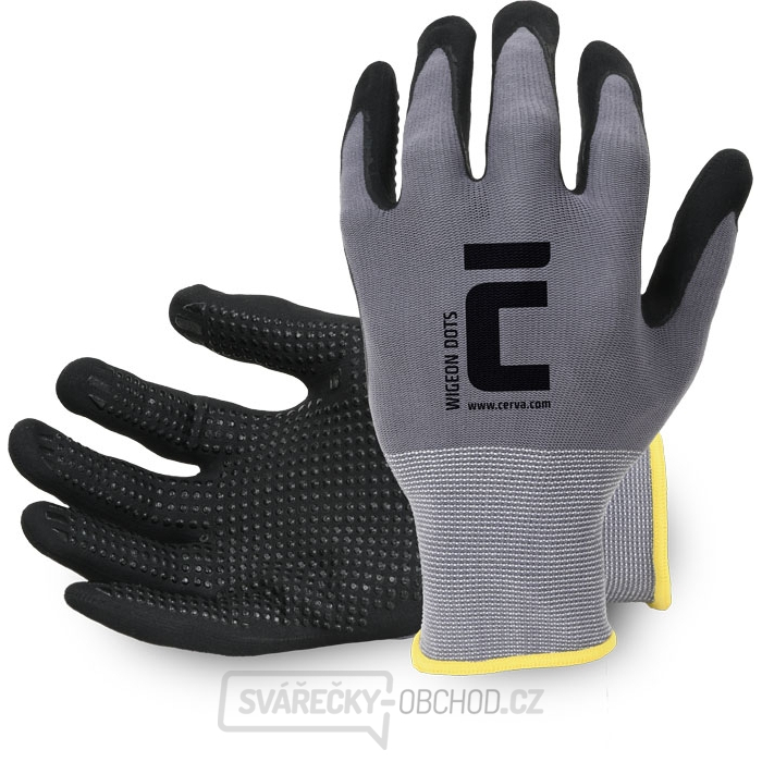 Univerzální máčené pracovní rukavice WIGEON DOTS - vel.9