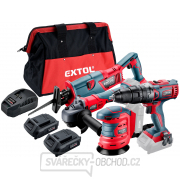 Sada aku nářadí SHARE20V v tašce, 7ks - vrtačka, úhlová bruska, ocaska, excentrická bruska, 2x baterie Sada aku nářadí SHARE20V v tašce, 7ks - vrtačka, úhlová bruska, ocaska, excentrická bruska, 2x baterie gallery main image