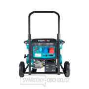 Elektrocentrála benzínová 17HP/8,2kW/10,25kVA (400V), 6,5kW (230V), podvozek, elektrický start Náhled