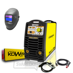 KOWAX® GeniArc® 160 EVO Svářecí invertor MMA/TIG SET03a - 3m Kabely + Kukla + Elektrody 2.5mm/2.5kg