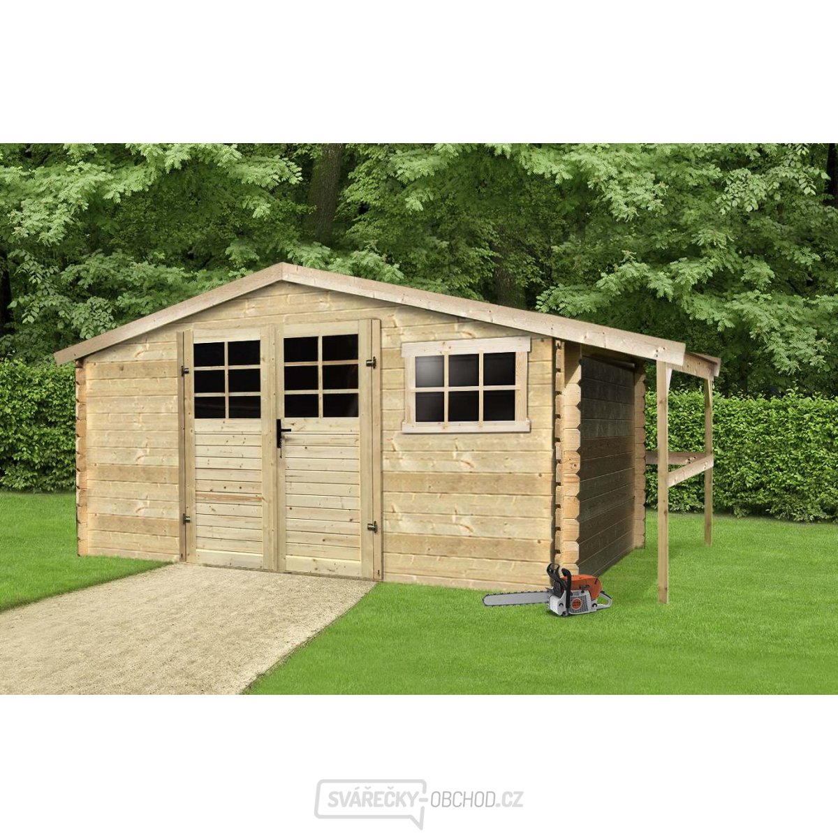 Dřevěný domek SOLID TOMAS 464 x 301 cm (P88904)