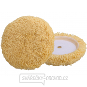 Kotouč leštící vlněný, žlutý, T180, ⌀190mm, 1ply vlna 50/50, suchý zip ⌀150mm Kotouč leštící vlněný, žlutý, T180, ⌀190mm, 1ply vlna 50/50, suchý zip ⌀150mm gallery main image