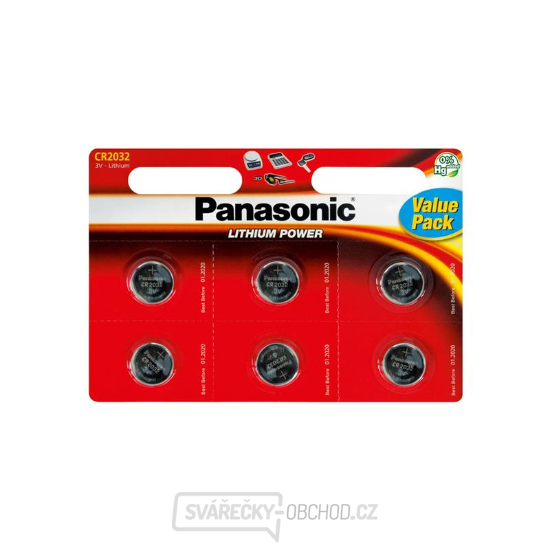 Baterie CR2032 PANASONIC lithiová 6BP