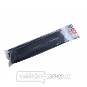 Pásky stahovací na kabely EXTRA, černé, 370x7,6mm, 50ks, nylon PA66
