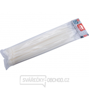 Pásky stahovací na kabely EXTRA, bílé, 370x7,6mm, 50ks, nylon PA66 Pásky stahovací na kabely EXTRA, bílé, 370x7,6mm, 50ks, nylon PA66 gallery main image