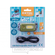 čelovka 140lm, USB nabíjení, LED+COB LED čelovka 140lm, USB nabíjení, LED+COB LED náhled