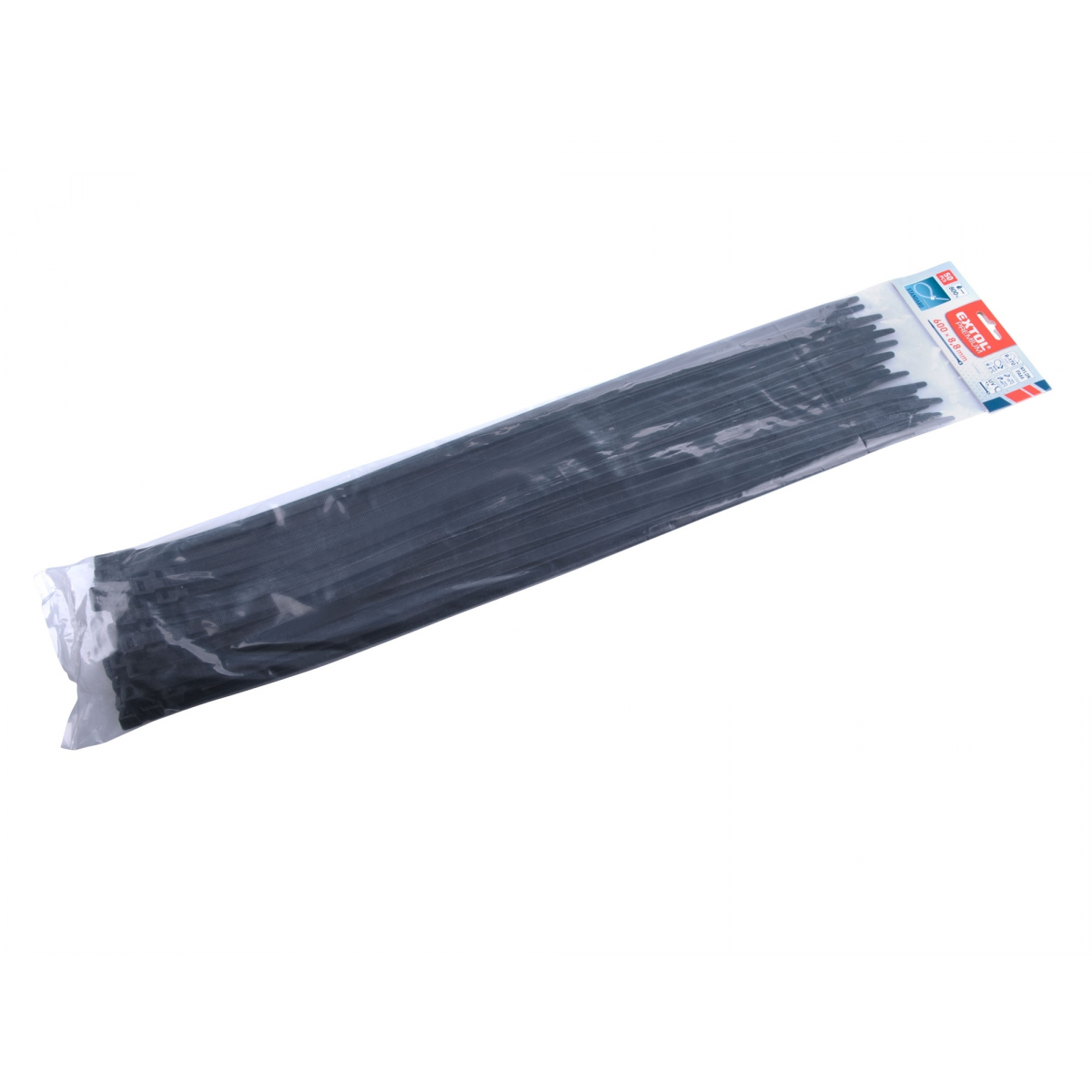 EXTOL PREMIUM Pásky stahovací na kabely černé, 600x8,8mm, 50ks, nylon PA66