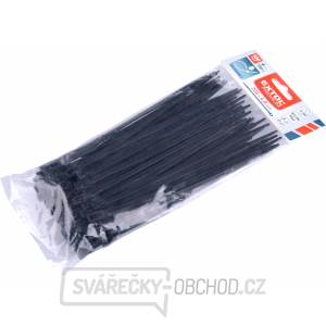 Pásky stahovací černé, rozpojitelné, 200x4,8mm, 100ks, nylon PA66