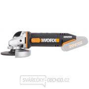 Akumulátorová úhlová bruska 115 mm WORX Orange WX800.9, M14 - bez akumulátoru Náhled