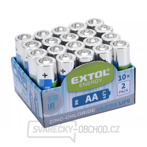 Baterie zink-chloridové, 20ks, 1,5V AA (R6) gallery main image