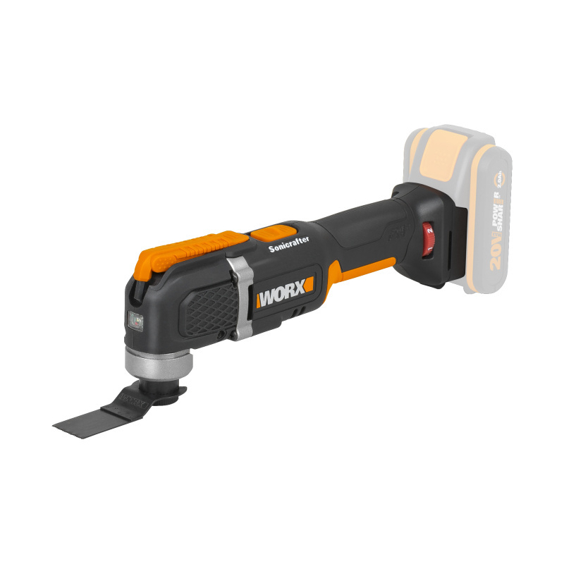 WORX Orange WX696.9 - Aku multifunkční obrážečka 20V, Sonicrafter - bez akumulátoru - Powershare 45906969