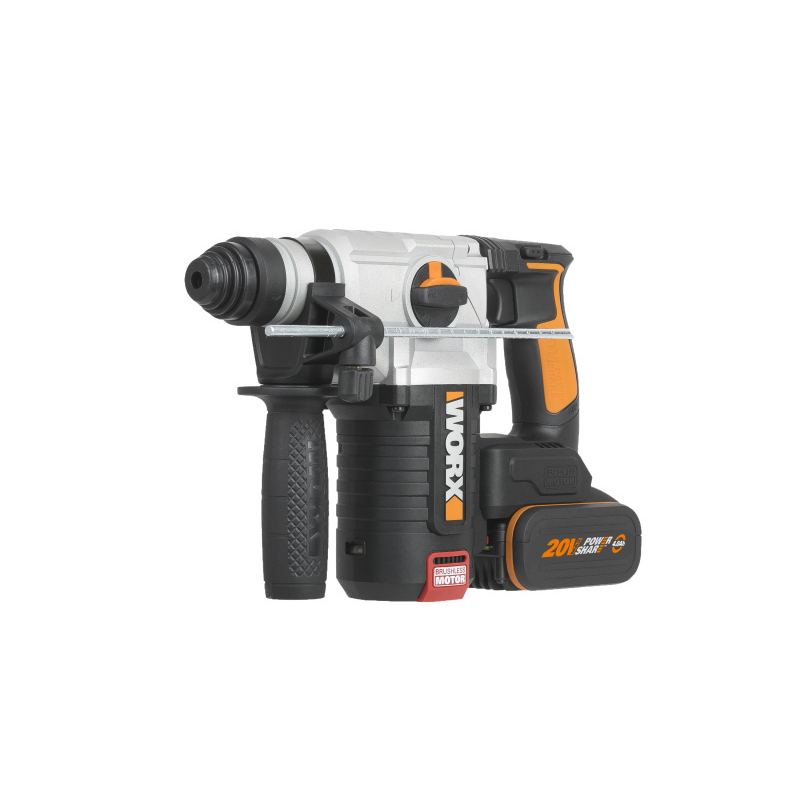 WORX Orange WX380 - Aku vrtací kladivo 20V, 2x4.0Ah - Powershare