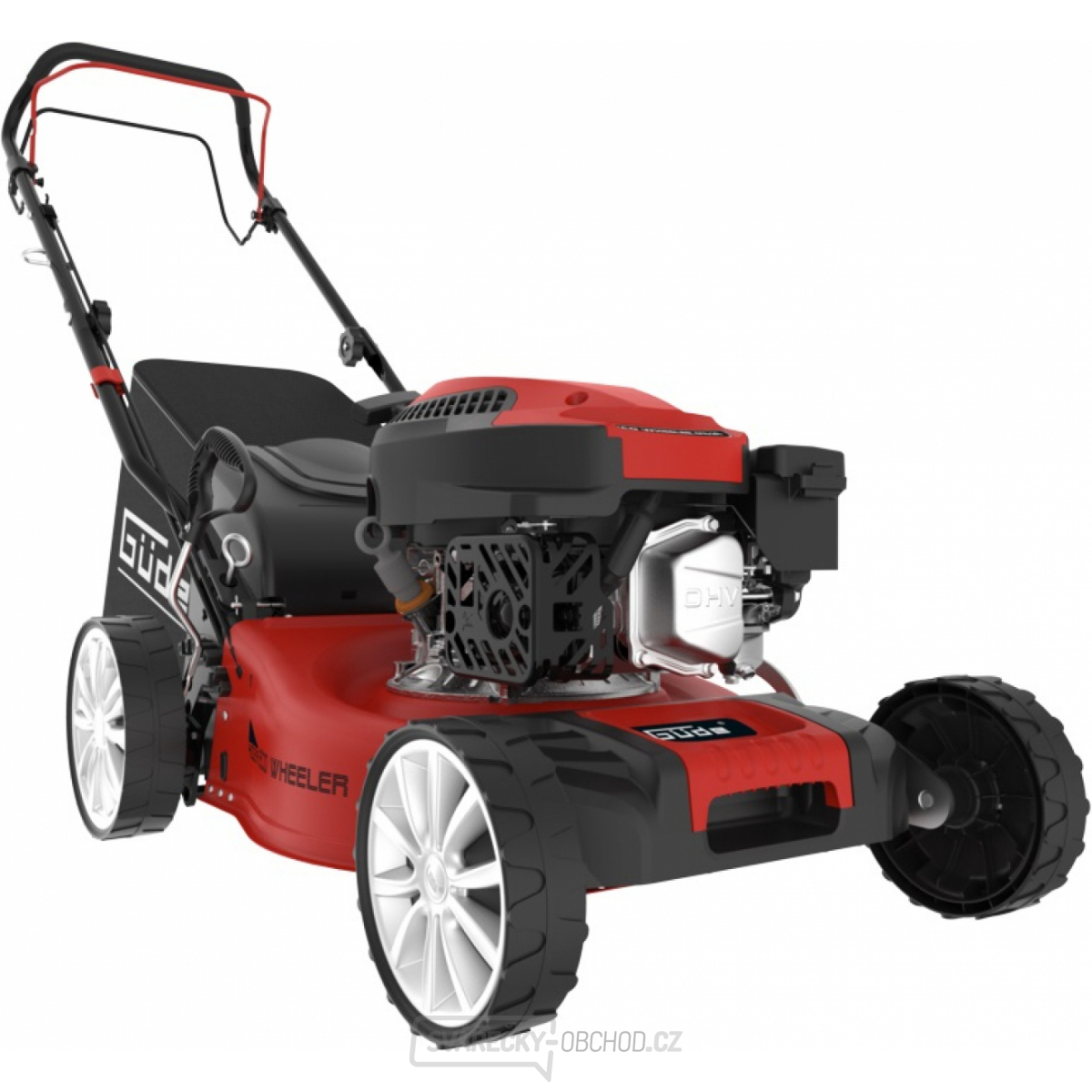 Benzínová sekačka na trávu GÜDE ECO WHEELER 413.2 R s pojezdem