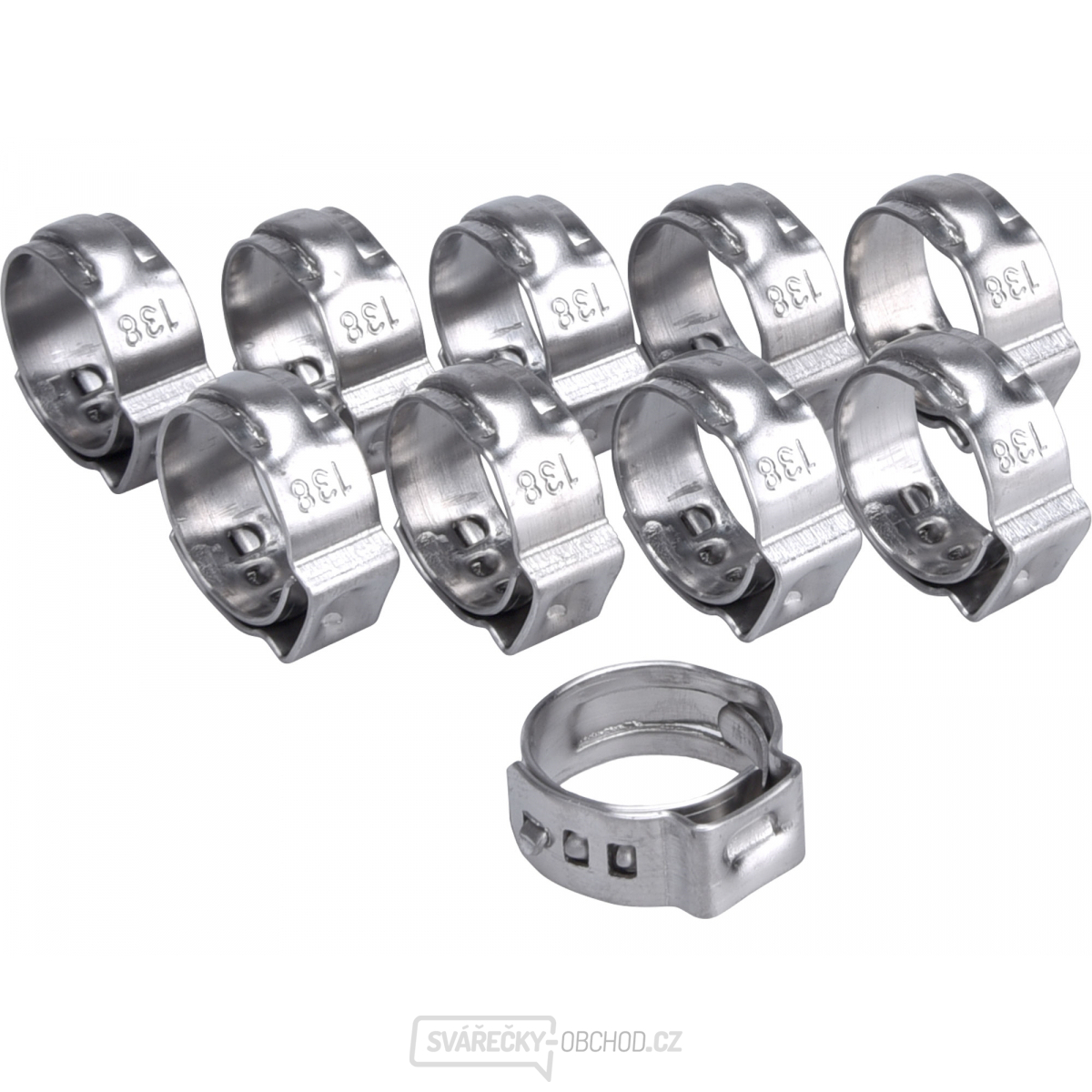 Spona na hadici, 10ks, O13,8mm, INOX