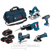BOSCH 5-dílný set 0615990K6N - GSR18V-28 + GST18V-LiS + GKS18V-Li + GSA18V-Li + GWS18-125V-Li gallery main image