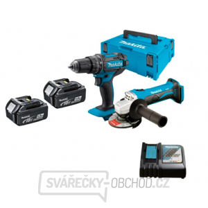 MAKITA 18V 2-dílný set DLX313CBT - DGA452 + DHP482 + 2x aku gallery main image