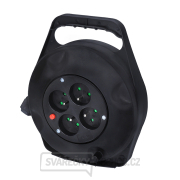 Solight prodlužovací přívod na bubnu, 4 zásuvky, 10m, černý kabel, 3x 1,0mm2 Náhled