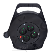 Solight prodlužovací přívod na bubnu, 4 zásuvky, 10m, černý kabel, 3x 1,0mm2 Náhled