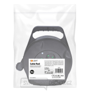 Solight prodlužovací přívod na bubnu, 4 zásuvky, 10m, černý kabel, 3x 1,0mm2 náhled