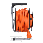 Solight prodlužovací přívod na bubnu, 1 zásuvka, 50m, oranžový kabel, 3x 1,5mm2 Náhled