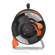 Solight prodlužovací přívod na bubnu, 1 zásuvka, 50m, oranžový kabel, 3x 1,5mm2 Náhled