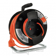 Solight prodlužovací přívod na bubnu, 1 zásuvka, 50m, oranžový kabel, 3x 1,5mm2 gallery main image