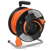 Solight prodlužovací přívod na bubnu, 1 zásuvka, 50m, oranžový kabel, 3x 1,5mm2 Solight prodlužovací přívod na bubnu, 1 zásuvka, 50m, oranžový kabel, 3x 1,5mm2 gallery main image