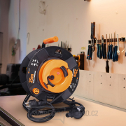 Solight prodlužovací přívod na bubnu, 1 zásuvka, venkovní, 25m gumový kabel, 3x 1,5mm2, IP44 Náhled