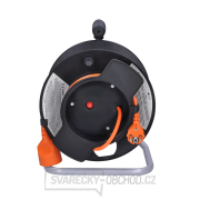 Solight prodlužovací přívod na bubnu, 1 zásuvka, 25m, oranžový kabel, 3x 1,5mm2 Náhled