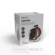 Solight prodlužovací přívod na bubnu, 1 zásuvka, 25m, oranžový kabel, 3x 1,5mm2 náhled