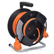 Solight prodlužovací přívod na bubnu, 1 zásuvka, 25m, oranžový kabel, 3x 1,5mm2 Solight prodlužovací přívod na bubnu, 1 zásuvka, 25m, oranžový kabel, 3x 1,5mm2 gallery main image